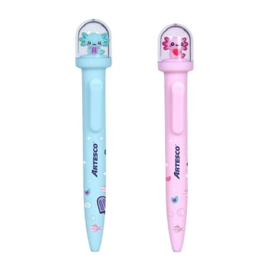 Lapicero Artesco Semi Gel Axolove Ajolote Azul Color Aleatorio1