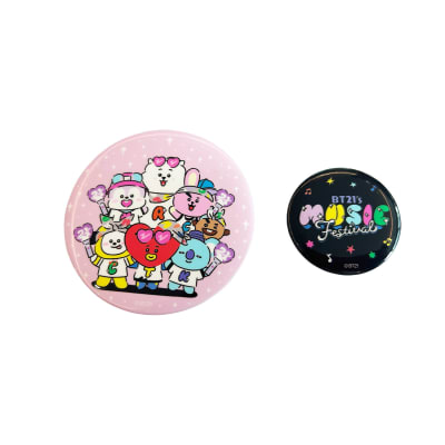 Set Pines X 2 BTS BT21 Kawai1