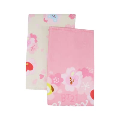 Set de Toallas x2 BTS BT21 Kawai Rosado Blanco1