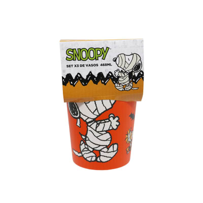 Set de Vasos x3 Snoopy Halloween 468 ml1