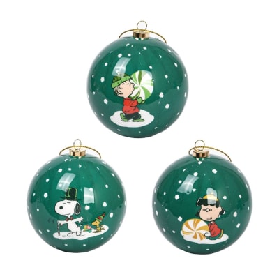 Set Bolas Navidad Arbol Snoopy X3 unds 8cm Modelo 31