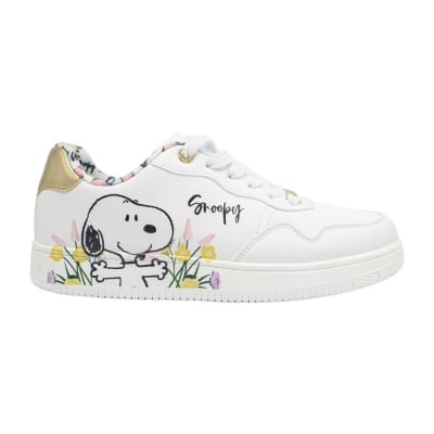 Zapatilla Mujer Casual Snoopy Blanco1
