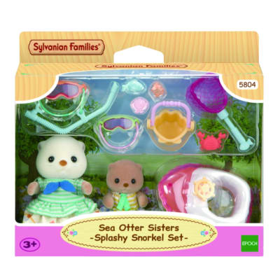 Juguete Sylvanian Ternurines Set Hermanas Nutria Marina1