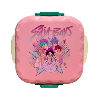 Taper Bento Guerreras Kpop Saja Boys Rosado Estrella1