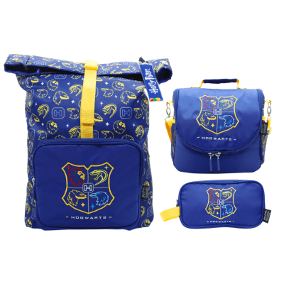 Pack Escolar Mochila Oficio Premium Harry Potter Azul1