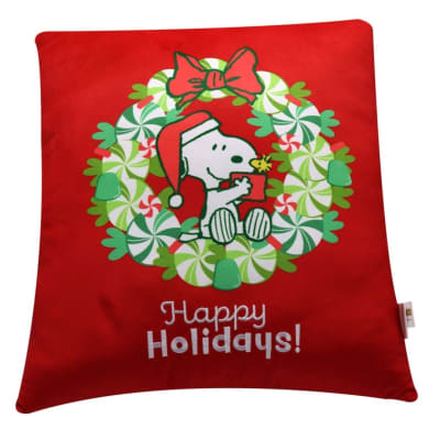Cojin navideño decorativo Snoopy 40x40cm Rojo1
