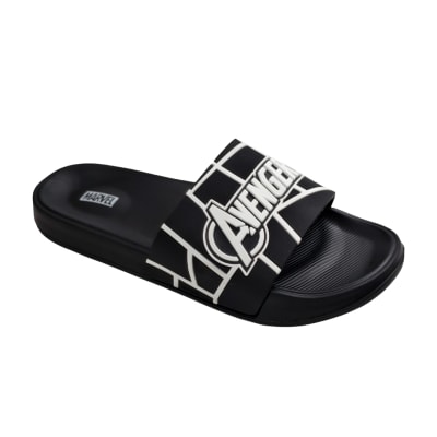 Sandalias Playeras Hombre Avengers Negro1