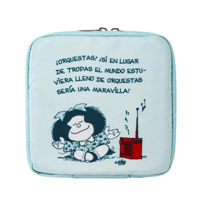 Estuche Organizador Mafalda Azul 16x16 CM1