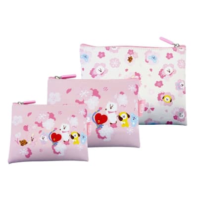 Set de Neceser Cosmetiquero x3 BTS BT21 Kawai1