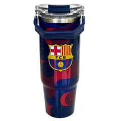 Mug Vaso Acero Termico Barcelona Futbol Azul 900 ML
