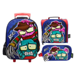 Pack Escolar Maleta Ultra Zombies Azul Oficio