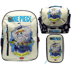 Pack Escolar Mochila One Piece Luffy Anime Oficio