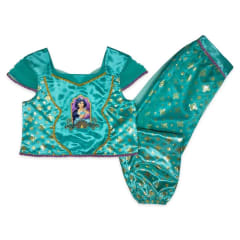 Disney Princesa Jasmine Disfraz Niña Turquesa – Con top y pantalon