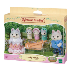 Juguete Sylvanian Ternurines Set Familia Husky