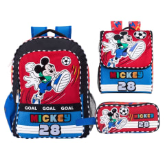 Pack Escolar Mochila Mickey Mouse Futbol Oficio