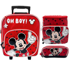 Pack Escolar Maleta Mickey Mouse Rojo Nido
