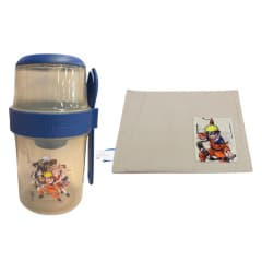 Pack Escolar Naruto Vaso Yogurera + Individual
