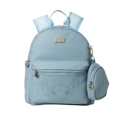 Mini Mochila Mujer Stitch Sky Blue Limited Edition Disney Con Monedero