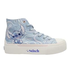 Zapatillas Mujer Urbanas Botin Stitch Celeste Rosado