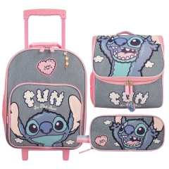 Pack Escolar Maleta Stitch Rosado Oficio