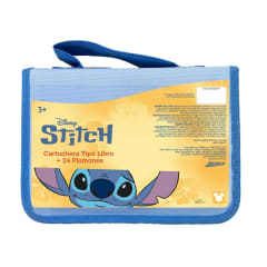 Cartuchera Artesco Stitch con 24 Plumones