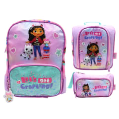 Pack Escolar Mochila Gabby Dollhouse Bebe Caja Oficio