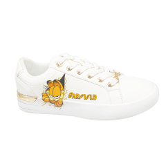 Zapatillas Garfield Blancas con Dorado Mujer