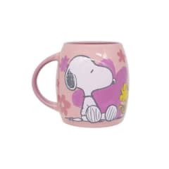 Mug Taza Snoopy Peanuts 400 ml Rosa