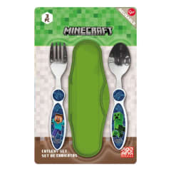Set de Cubiertos Escolar Minecraft