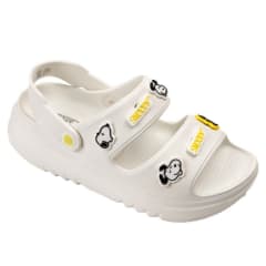 Sandalias Mujer Plataforma Snoopy Blanco