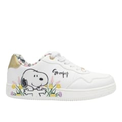 Zapatilla Mujer Casual Snoopy Blanco