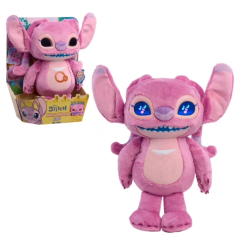 Peluche Interactivo Juguete Stitch Angel con sonidos y luces 30 cm