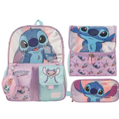 Pack Escolar Mochila Stitch Lila Oficio