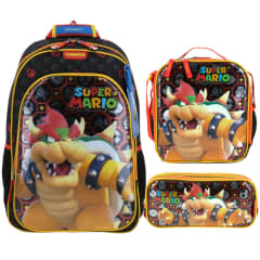 Pack Escolar Mochila Bowser Mario Bros Nintendo Oficio