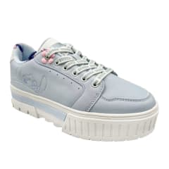 Zapatilla Mujer Casual Stitch Celeste