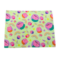 Individual Reversible Escolar Peppa Pig y hermanita Evie 32cm x 25cm