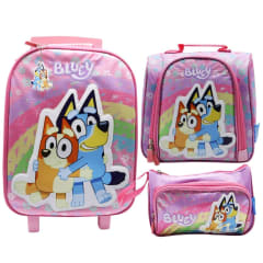Pack Escolar Maleta Bluey Bingo Rosado Nido