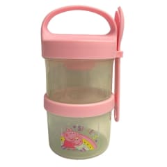 Taper Snack Escolar Peppa Pig y hermanita Evie 720 ML