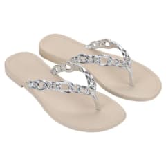 Sandalias Mujer Playera Casual Grendha Hueso