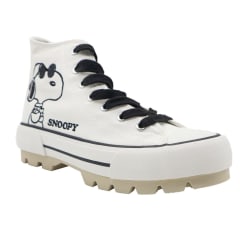 Zapatillas Mujer Snoopy Botin Blanco
