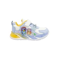 Zapatillas Casual Niño Bluey Blanco Celeste Con Luces