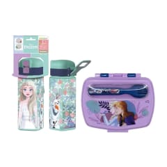 Pack Escolar Frozen Tomatodo con Pico 550ml + Taper con Cubiertos