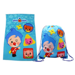 Pack Escolar Plim Plim Set de Toallas 28x36cm + Bolsa de Aseo 42x34 cm