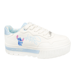 Zapatillas Stitch Urbana Mujer Blancas Deluxe