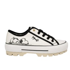 Zapatillas Urbanas Mujer Snoopy Blanco y Negro