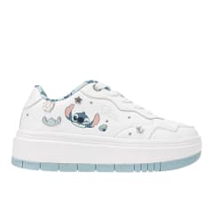 Zapatillas Mujer Urbana Stitch Blanco Celeste