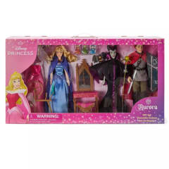 Playset Muñeca Clasica Aurora Bella Durmiente Malefica Principe Felipe Disney Store