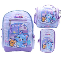 Pack Escolar Mochila Tom y Jerry Gokko Oficio