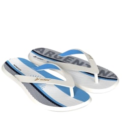 Sandalias Hombre Playera Argentina Futbol Rider Blanco Celeste