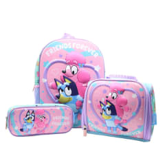 Pack Escolar Mochila Bluey Lila Nido